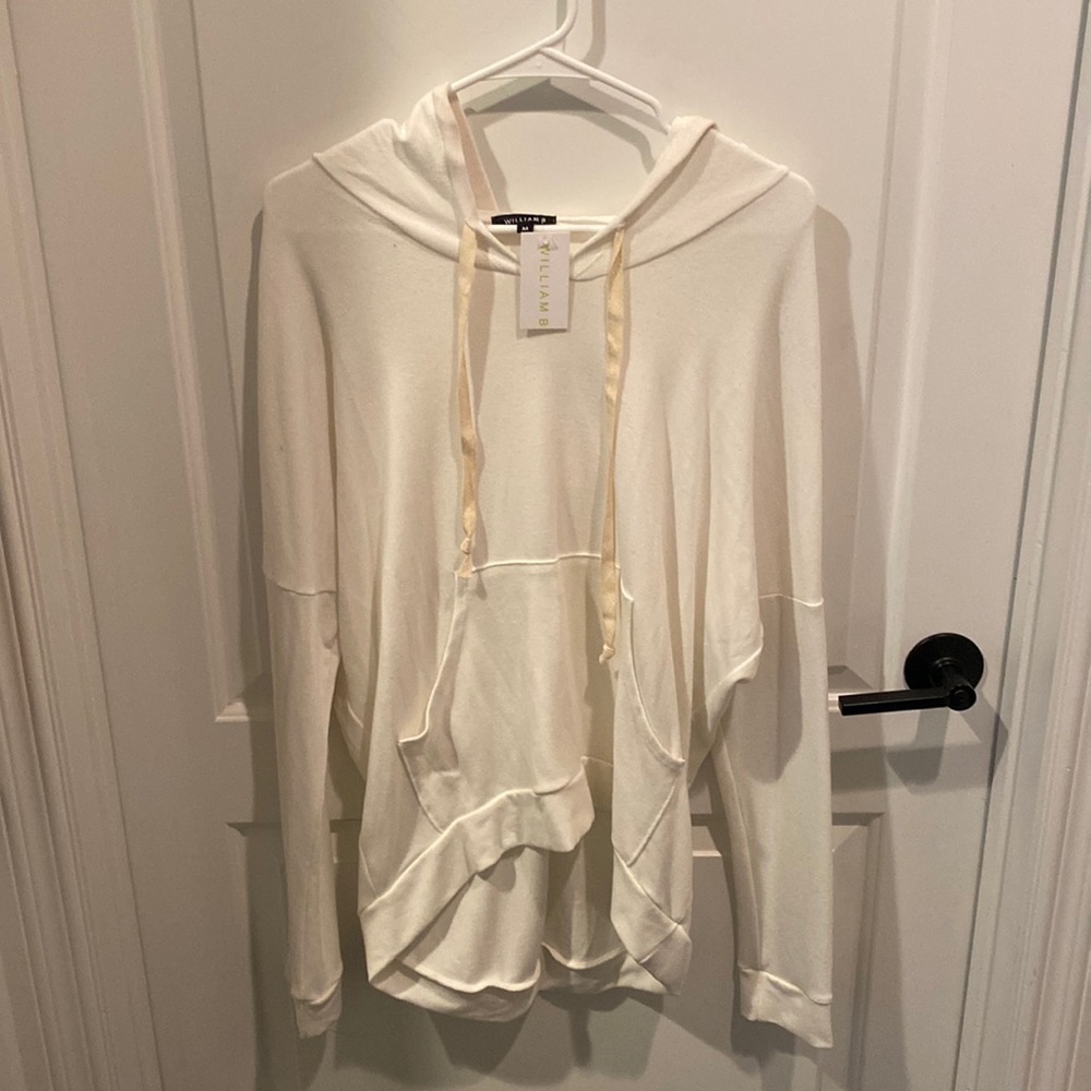William B Cream Scoop Back Hoodie